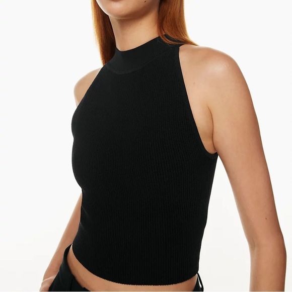 ARITZIA | Babaton Sculpt Knit Mockneck Halter Top - Picture 2 of 13